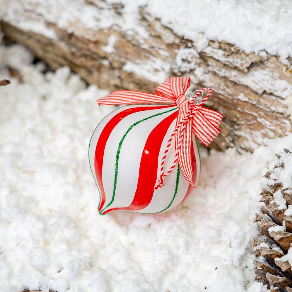 Peppermint Candy Shatterproof Christmas Ornament Set - 12 Pieces