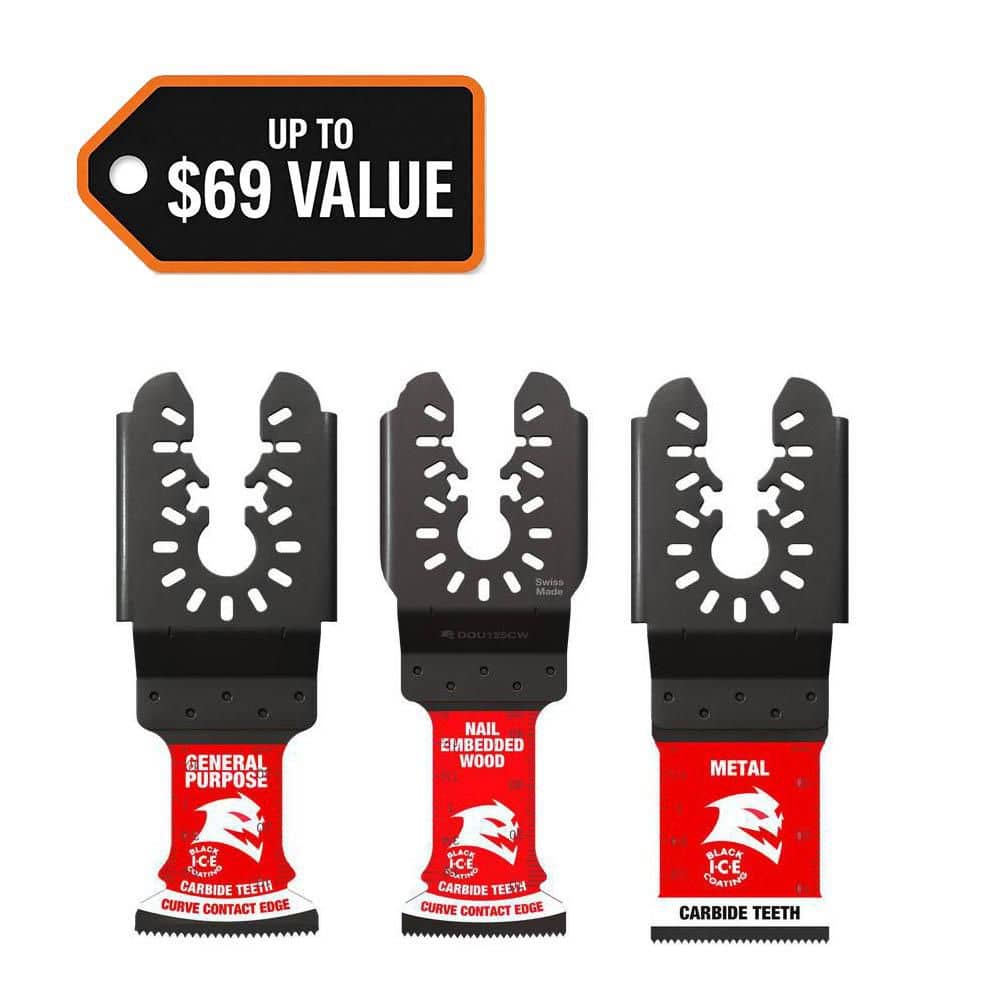 Universal Fit Carbide Oscillating Blade Set (3-Piece) price history on PriceWatchPro