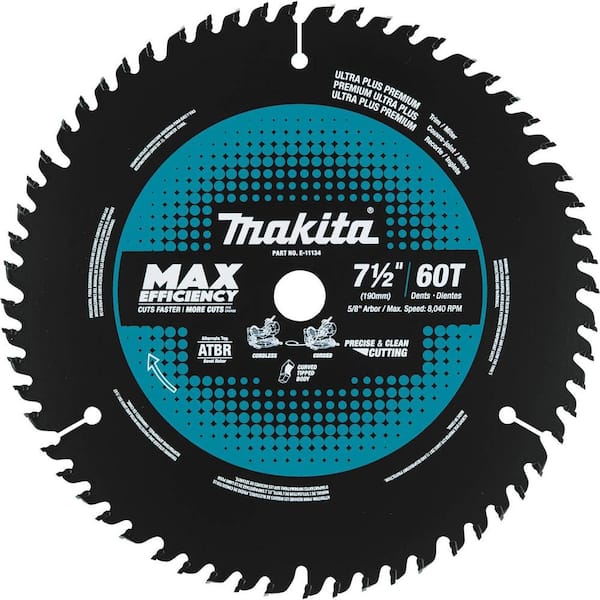 Makita 7-1/2 in. 60T Carbide-Tipped Maximum Efficiency Miter Saw Blade