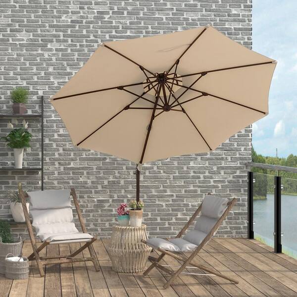 Siavonce 11 ft. Aluminum 360° Rotation Offset Cantilever