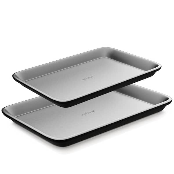NutriChef 2-Pc. Nonstick Cookie Sheet Baking Pan - Professional Quality  Kitchen Cooking Non-Stick Bake Trays with Gray Coating NC2TRGY.5 - The Home  Depot