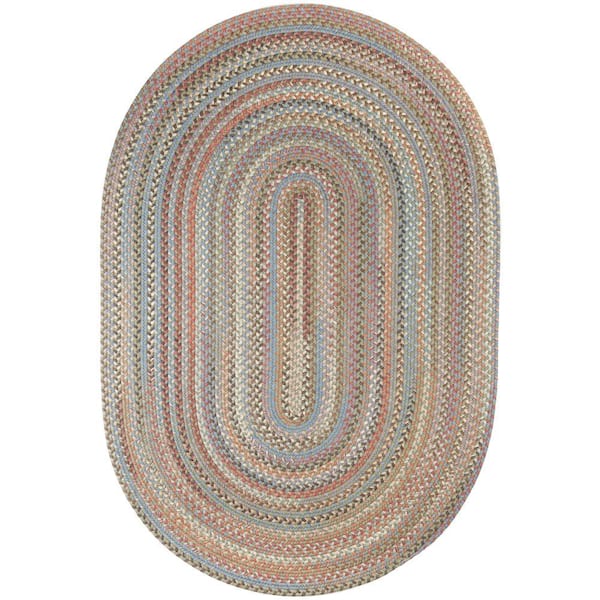 Greenwich Seaweed Multi 5 ft. x 8 ft. Oval Indoor Braided Area Rug