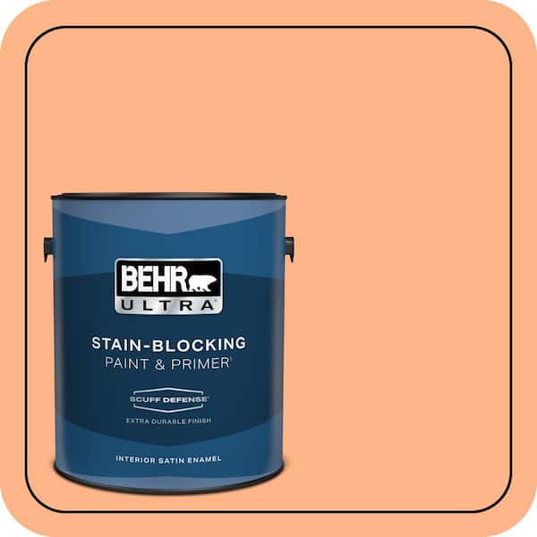 BEHR ULTRA 1 gal. #P210-4 Lollipop Extra Durable Satin Enamel Interior Paint & Primer