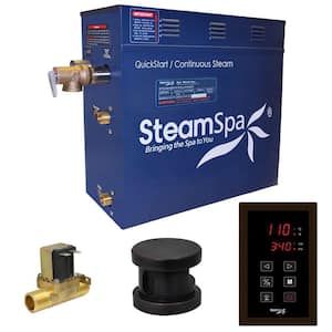 Oasis 4.5kW QuickStart Steam Bath Generator Package with Built-In Auto Drain in Polished Oil Rubbed Bronze