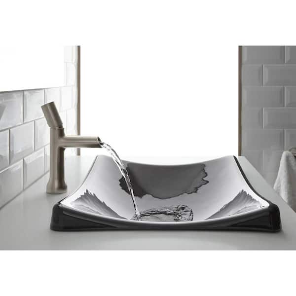 KOHLER DemiLav Wading Pool Cast Iron Vessel Sink in Black