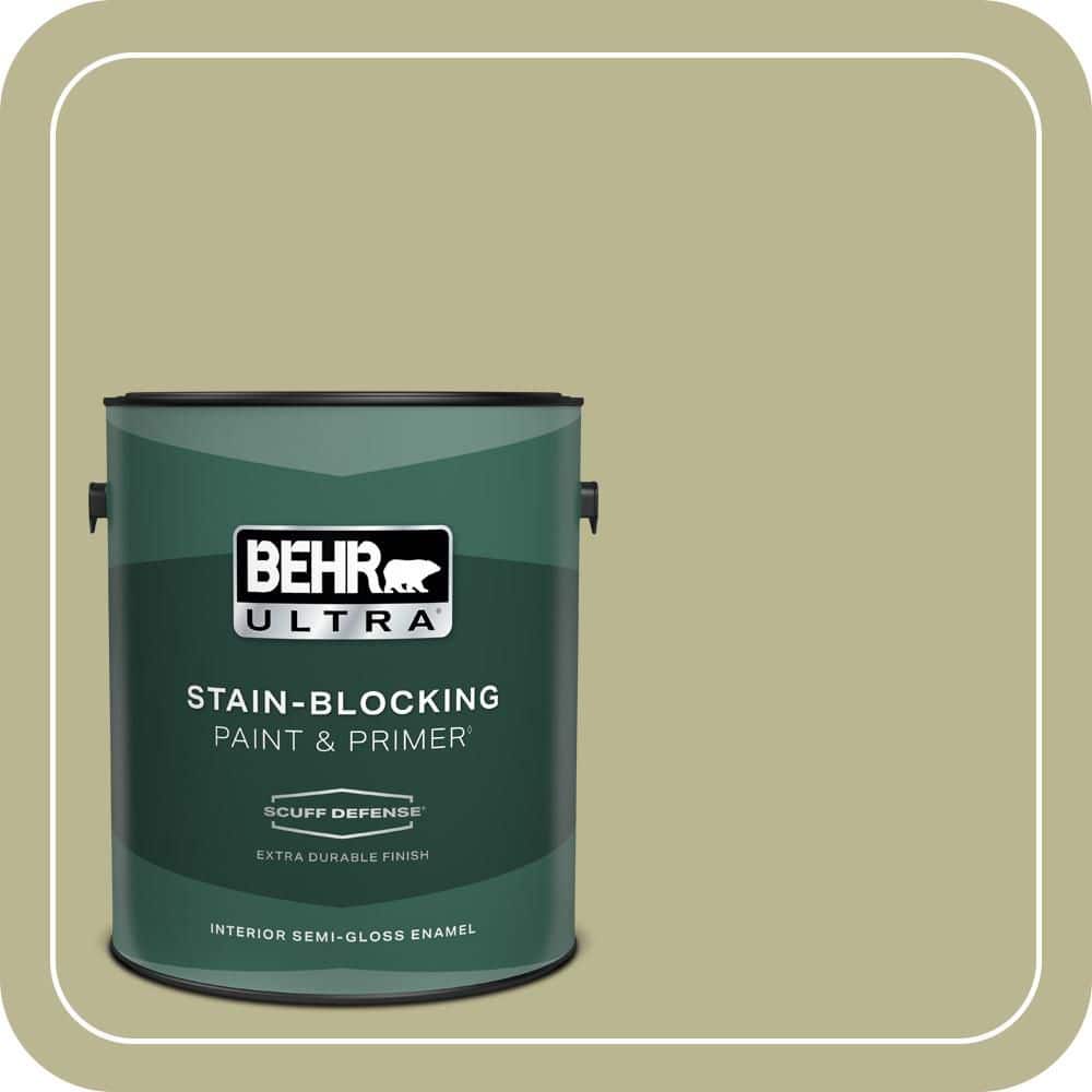 1 gal. #MQ6-56 Lichen Extra Durable Semi-Gloss Enamel Interior Paint & Primer price history on PriceWatchPro