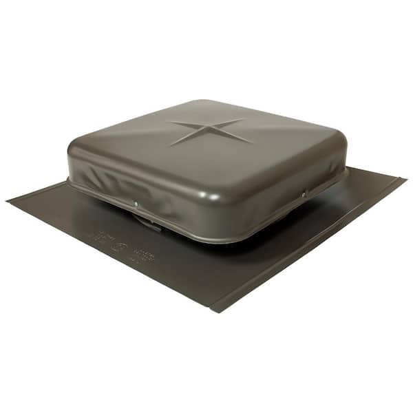 Air Vent 50 sq. in. NFA Aluminum Square-Top Roof Louver Static Vent in Weatherwood (Carton of 12)
