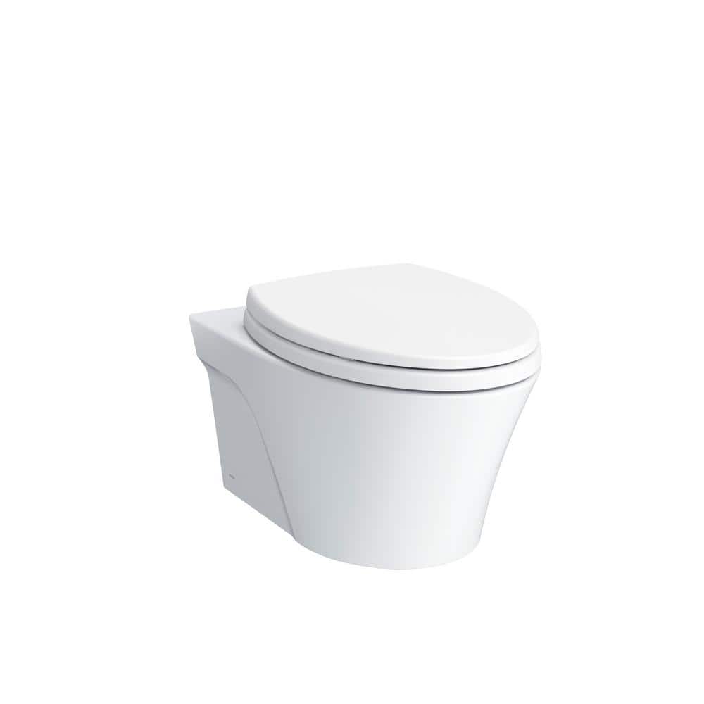 TOTO AP 2-Piece 0.9 and 1.28 GPF Dual Flush Wall-Hung Elongated Toilet and DuoFit In-Wall Tank System in White, Seat Included, Cotton White -  CWT426CMFG#WH