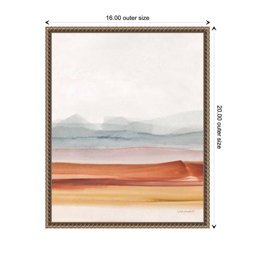 Sierra Hills Abstract Landscape Canvas Print with Bronze Frame