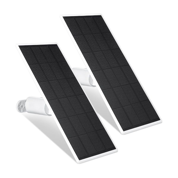 Wasserstein Solar Panel for Google Nest Cam Outdoor or Indoor, Battery 2.5-Watt Solar Power - Made for Google Nest (2 Pack)