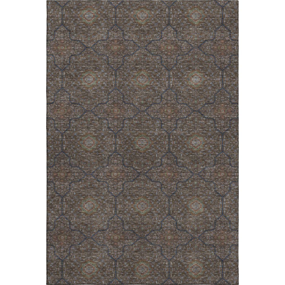 Mayfield Premium Machine Washable Abstract AMF2409 Chocolate 8 ft. x 10 ft. Area Rug price history on PriceWatchPro