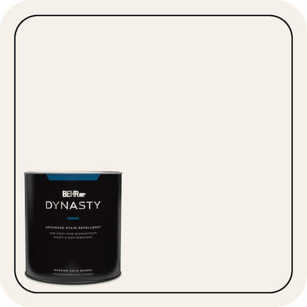 BEHR DYNASTY 1 qt. #T16-17 Ivory Keys Satin Enamel Interior Stain-Blocking Paint and Primer