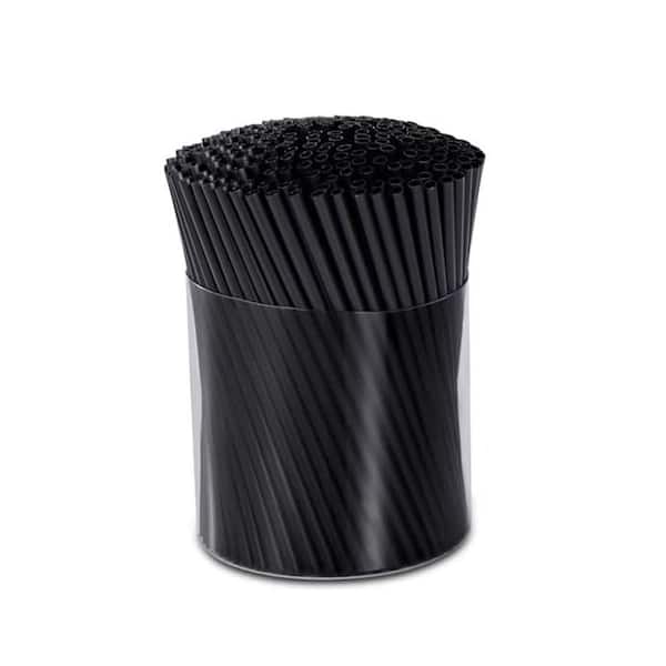 Black Family Disposable Plastic Short Stirring Straws Cocktail Stirrers 1000 Per Case for Bar Soda Tea