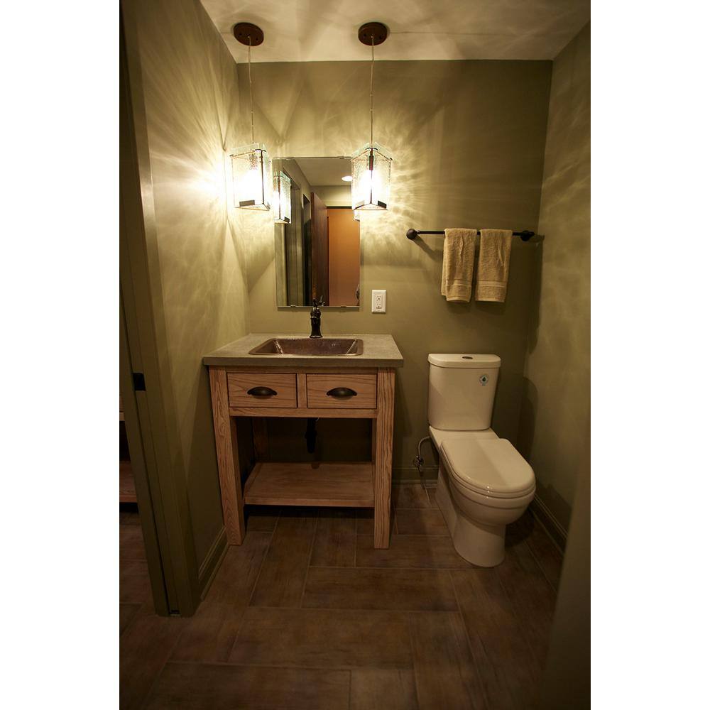 22" Hammered Copper Undermount Bathroom Sink