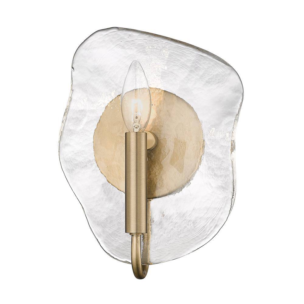 Gold and Glass Modern Dimmable Wall Sconce