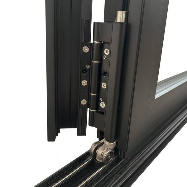 TEZA DOORS Teza 90 Series 108 in. x 80 in. Matte Black Right to