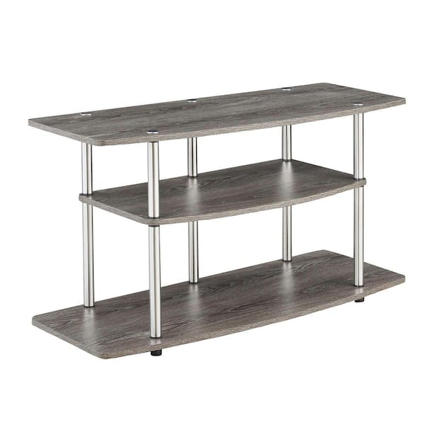 Unbranded Designs2Go 42 in. W Weathered Gray 3-Tier Wide TV Stand