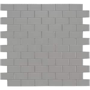 Oyster 11.88 in. x 13.88 in. Textured Glass Subway Wall Tile (9.7 sq. ft./Case)