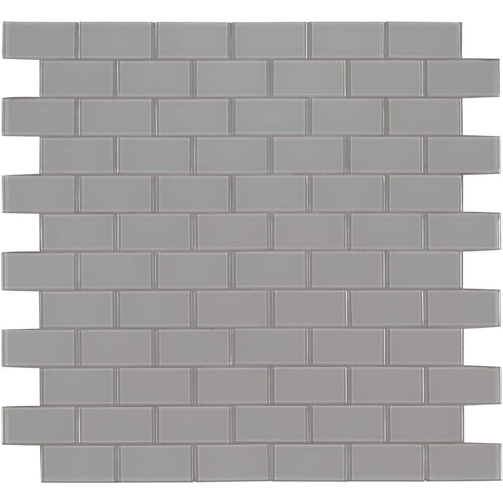 Take Home Tile Sample - Oyster Gray Subway 4 in. x 4 in. Glass Mesh-Mounted Mosaic Tile price history on PriceWatchPro
