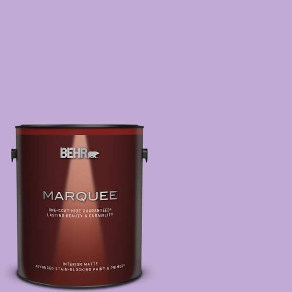 BEHR MARQUEE 1 gal. #MQ4-59 Purple Gladiola One-Coat Hide Matte Interior Paint & Primer