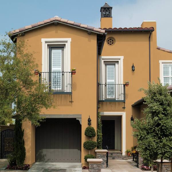 BEHR - 5 gal. #PPU6-03 Sunburst Flat Interior/Exterior Masonry, Stucco and Brick Paint