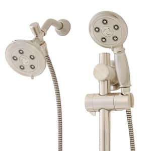 3-spray 4.5 in. High PressureDual Shower Head and Handheld Shower Head in Brushed Nickel