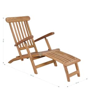 Basic 3-Piece Teak Outdoor Chaise Lounge