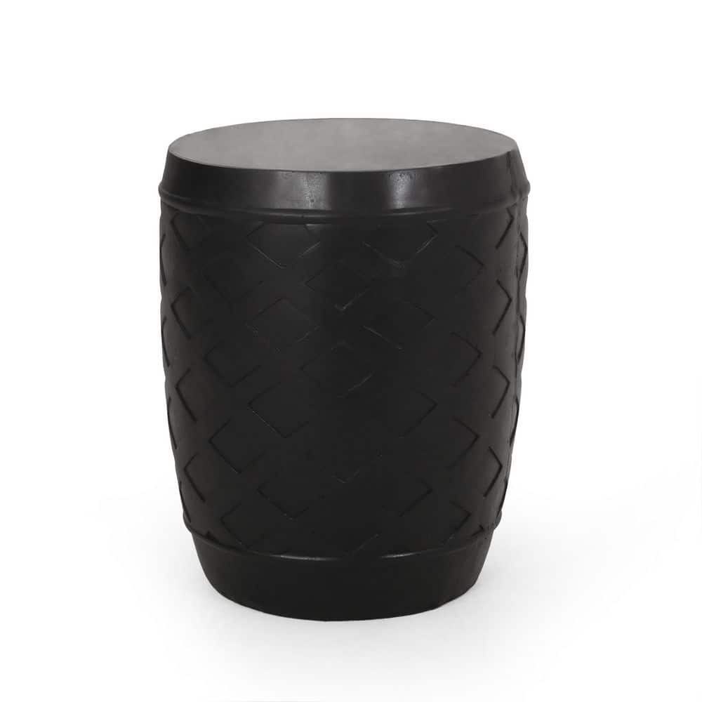 Contemporary Lightweight Concrete Side Table Lattice Design, 15.5 in. W x 1