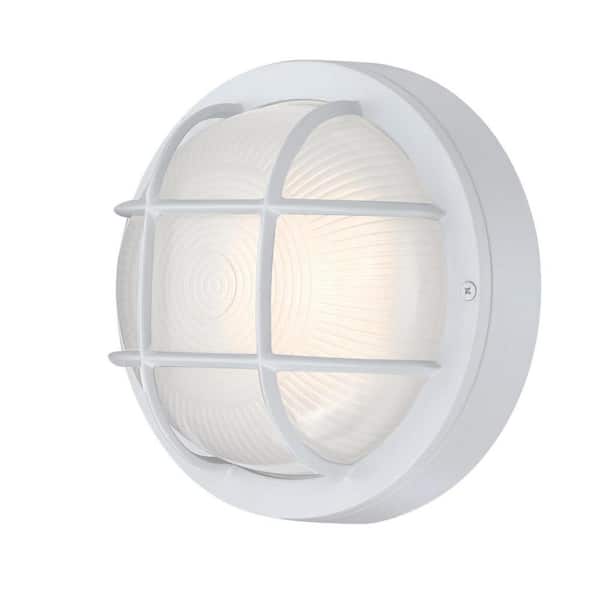 Westinghouse 1-Light Textured White LED Outdoor Bulkhead Light