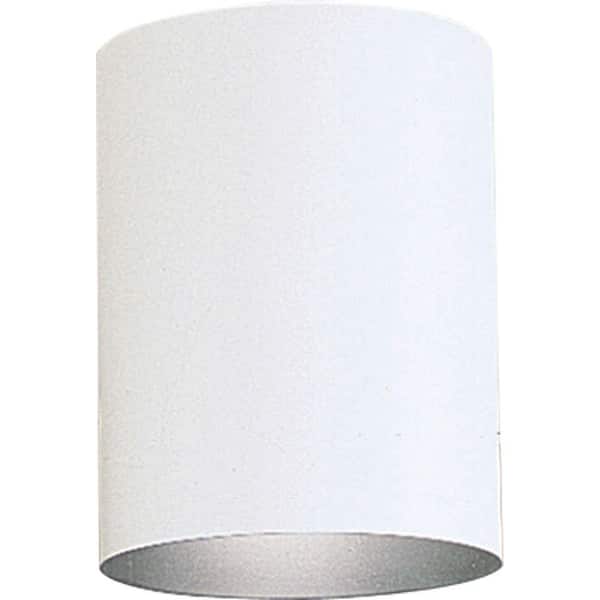 Cylinder Collection 5" White Modern Outdoor Ceiling Light