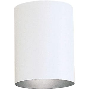 Cylinder Collection 5'' White Modern Outdoor Ceiling Light