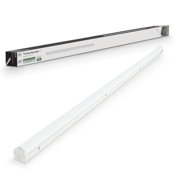 TIRA 8 ft. 75-Watt Integrated LED Strip Light Fixture - 4000K Bright White - 8300 Lumens - Round PC Lens - Garage Light