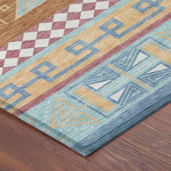 Chantille Machine Washable Indoor/Outdoor Abstract ACN2683 Blue 10 ft. x 14 ft. Area Rug