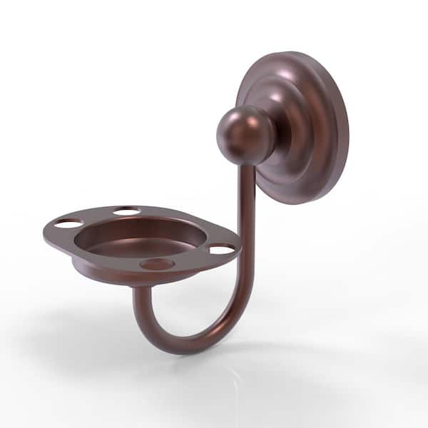 Que New Wall Mounted Tumbler Holder/Toothbrush Holder in Antique Copper