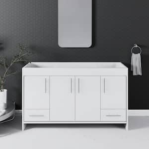 Pacific 60 in. W x 18 in. D x 33.88 in. H Bath Vanity Cabinet without Top in Glossy White