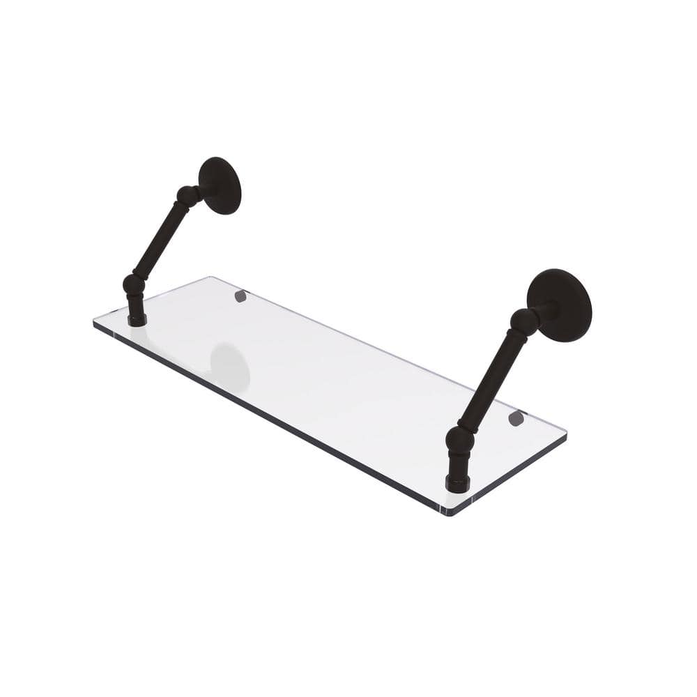 Prestige Monte Carlo Collection 24 in. W x 8 in. H x 8 in. D Glass Rectangular Shelf in Oil Rubbed Bronze price history on PriceWatchPro
