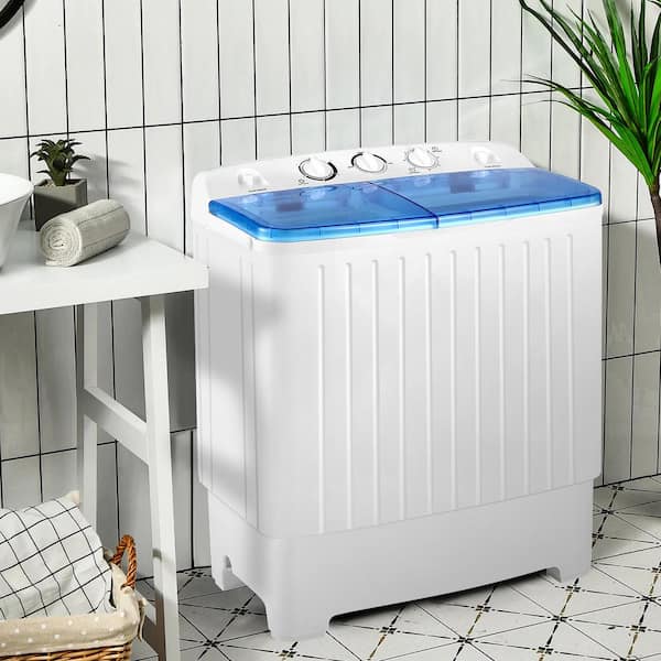  SUPER DEAL Compact Mini Twin Tub Washing Machine 13lbs Capacity  Portable Washer Wash and Spin Cycle Combo, Built-in Gravity Drain for  Camping, Apartments, Dorms, College, RV's and Small Spaces : Appliances