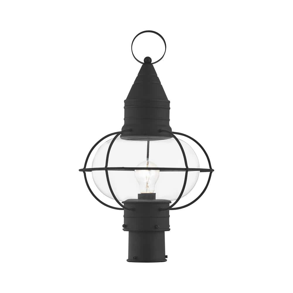 Hennington 20 in. 1-Light Black Cast Brass Hardwired Outdoor Rust Resistant Post Light with No Bulbs Included price history on PriceWatchPro