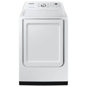 7.4 cu. ft. Large Capacity Gas Dryer with Sensor Dry in White