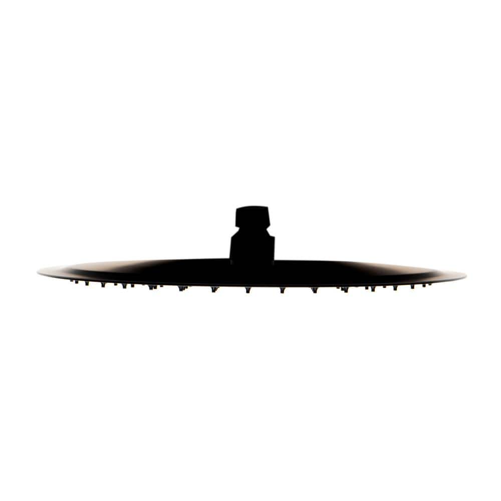 Matte Black 12" Round Ultra-Thin Stainless Steel Rain Shower Head