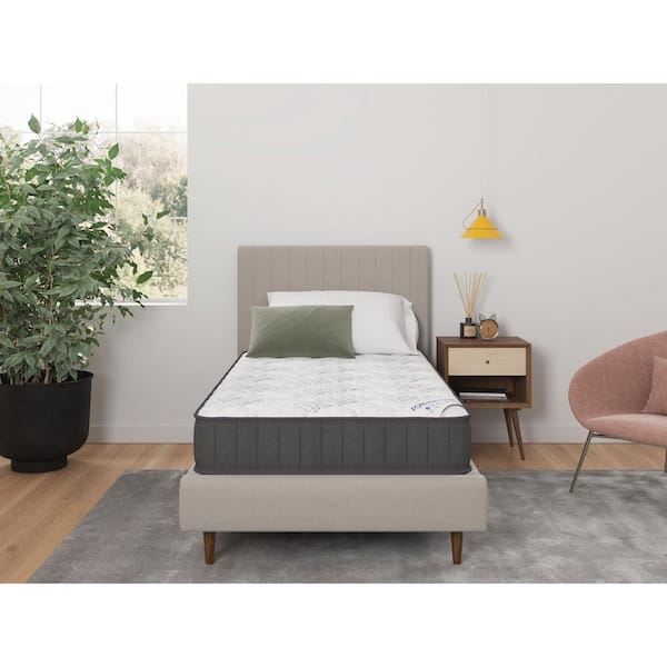 Ottomanson Twin XL Medium Firm 9 in. Hybrid Mattress Cool Airflow with Edge-to-Edge Pocket Coil, Bed in A Box, Orthopedic