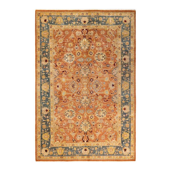 Solo Rugs Mogul One-of-a-Kind Traditional Brown 6 ft. 2 in. x 9 ft. 2 in. Floral Area Rug