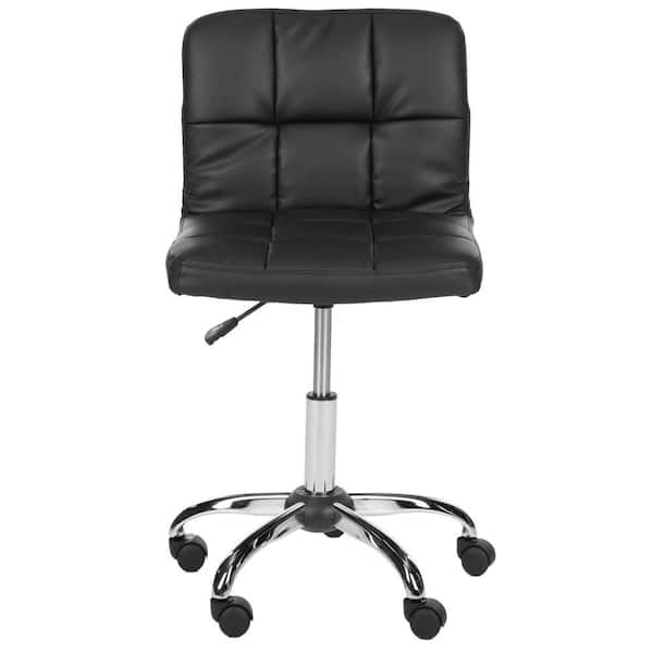 SAFAVIEH Brunner Black Faux Leather Office Chair