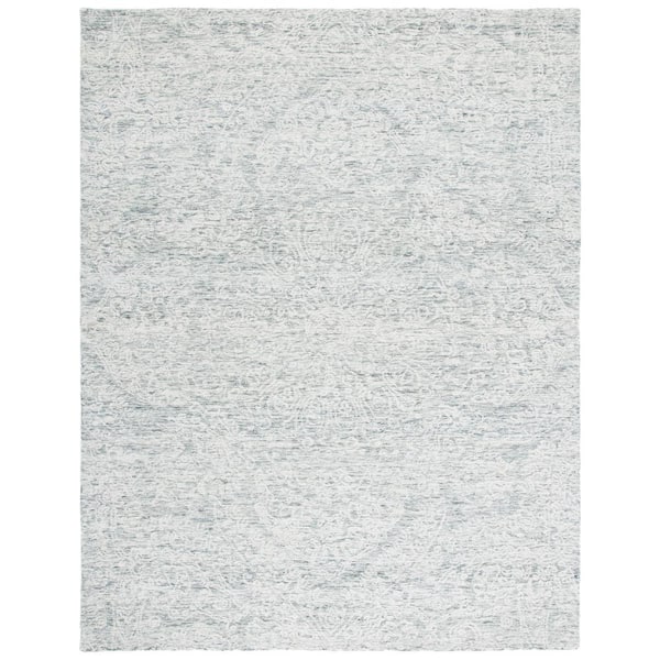 SAFAVIEH Metro Dark Gray/Ivory 8 ft. x 10 ft. Medallion Floral Area Rug