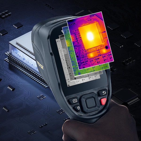 Thermal Imaging Camera 240 x 180 IR Resolution Infrared Camera 4°F/1022°F with 2MP Visual Camera 64G SD Card LED Light