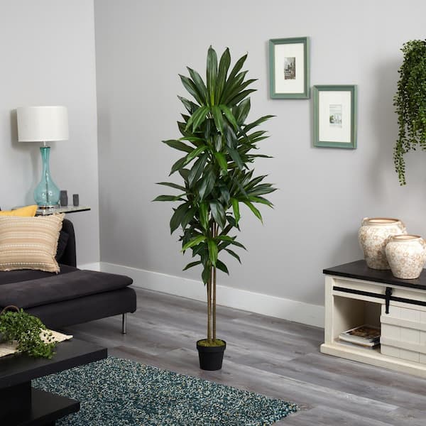 Real Touch 6 ft. Artificial Dracaena Silk Plant