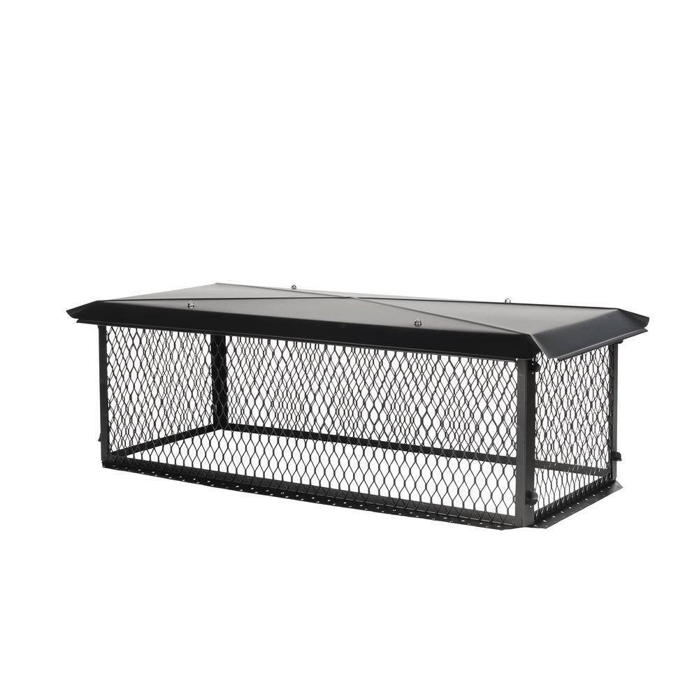 13 X 29 Inch Stainless Steel Multi-Flue Chimney Cap – Crown Mount, Animal Proof, Removable Hood (1-Pack)