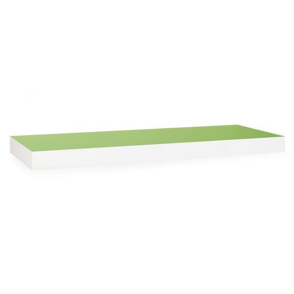 Way Basics zBoard 35.4 in. x 2 in. Wall Shelf and Decorative Shelf in Green