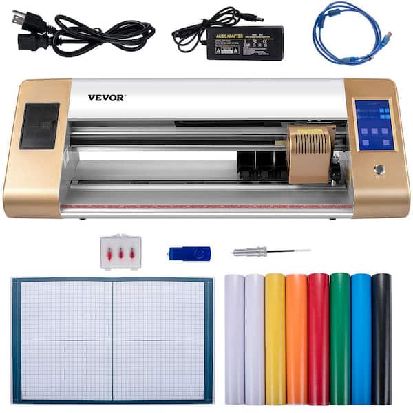 VEVOR Vinyl Cutter Machine 450 mm Max Paper Feed Cutting Plotter Backlight LCD Display Automatic Vinyl Cutter Plotter