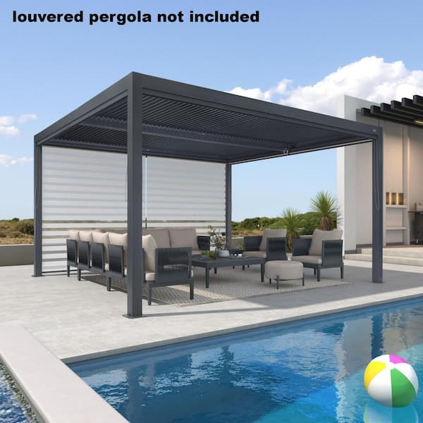 PURPLE LEAF 14 ft. Individual Adjustable Sunshade Privacy Roller